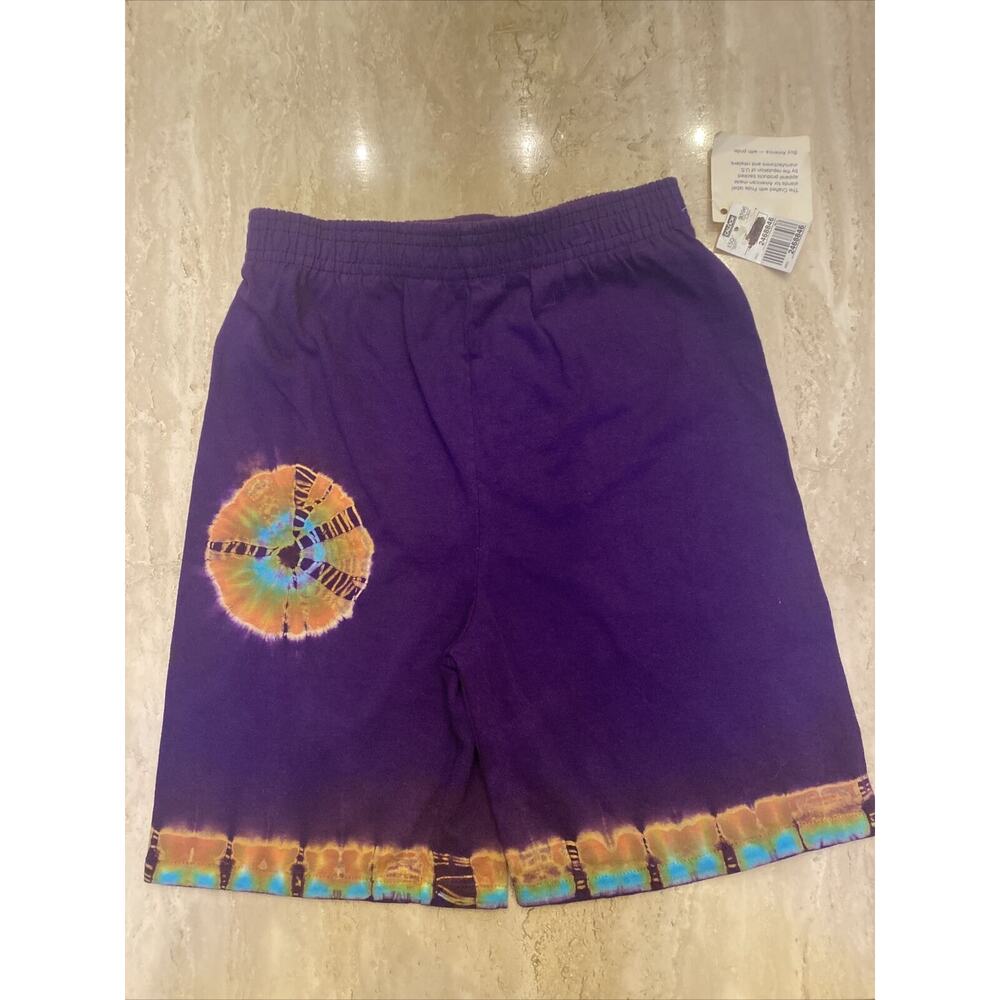 VTG Abstract Purple Tye Dye Pacific Heat Youth Size 8 Shorts 80s Youth Unisex